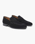 Mocassins penny en daim, style vieille fortune